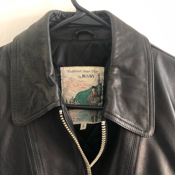 Jigsaw - women’s leather biker jacket - Picture 2 of 6